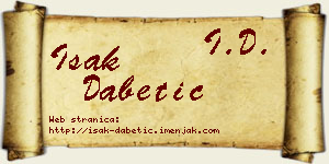 Isak Dabetić vizit kartica
